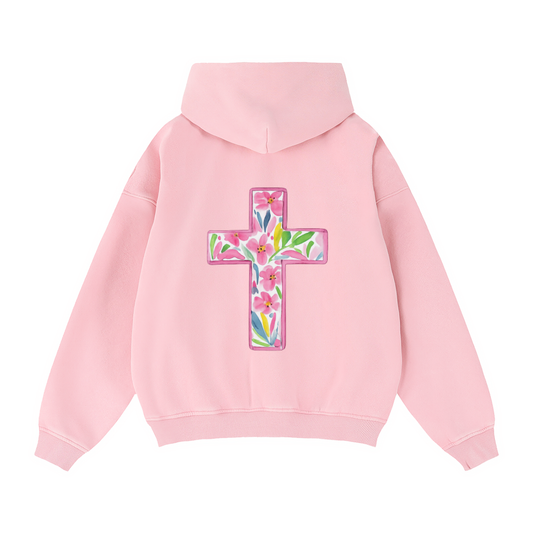 Flowered Cross Zip Up