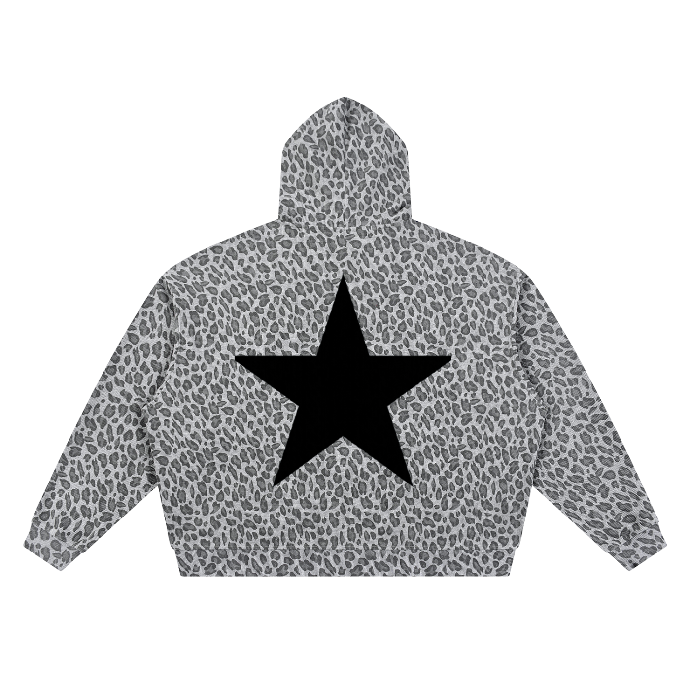 Star Leopard Print Hoodie
