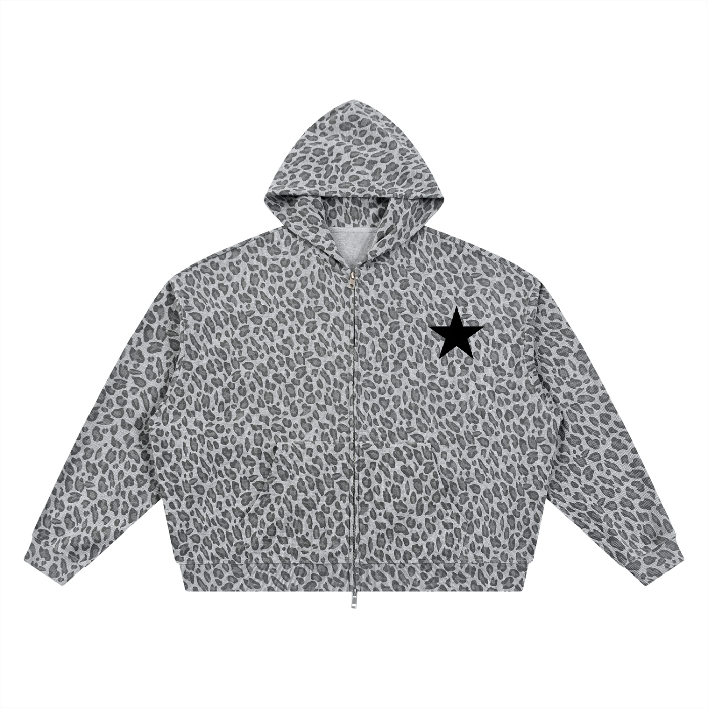 Star Leopard Print Hoodie