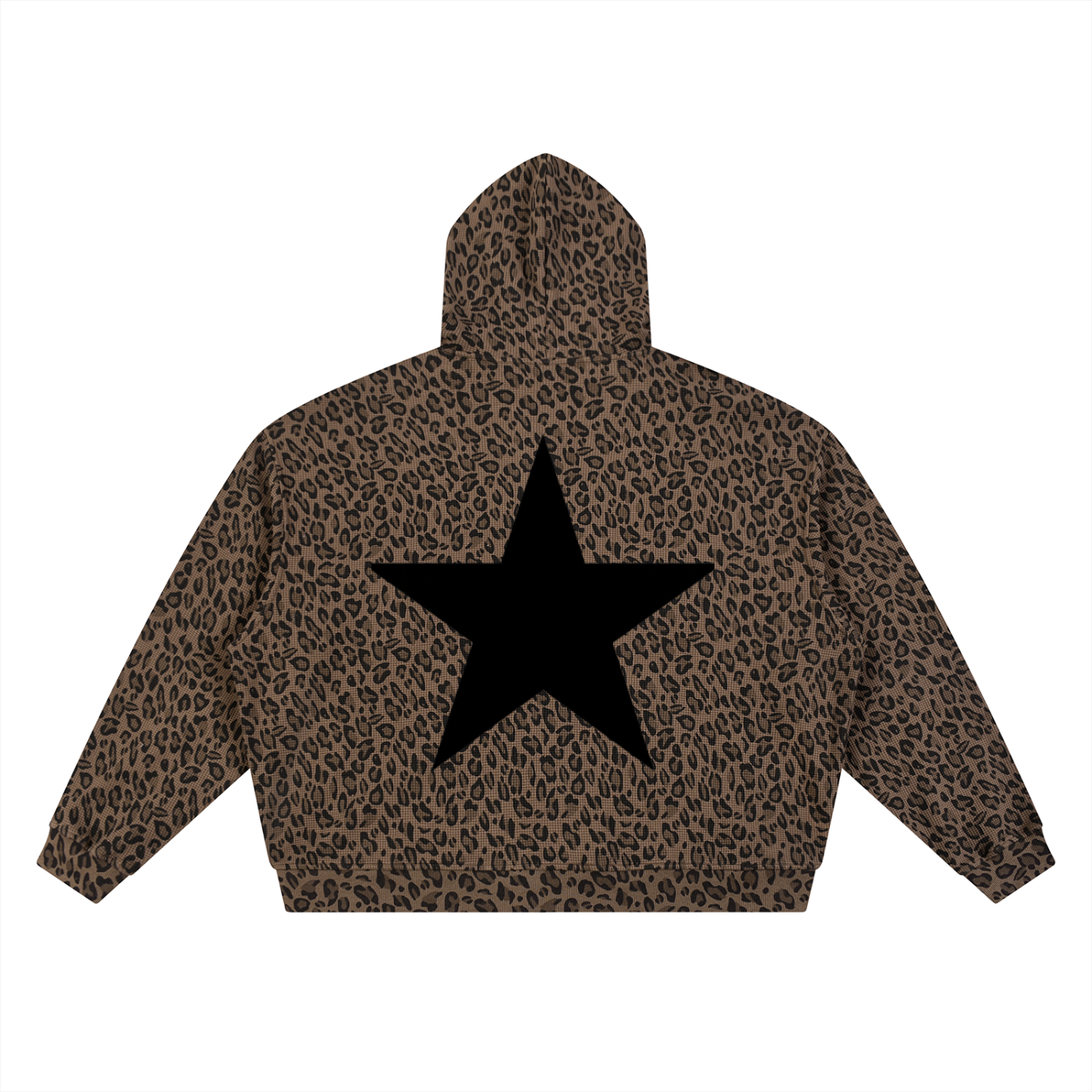 Star Leopard Print Hoodie